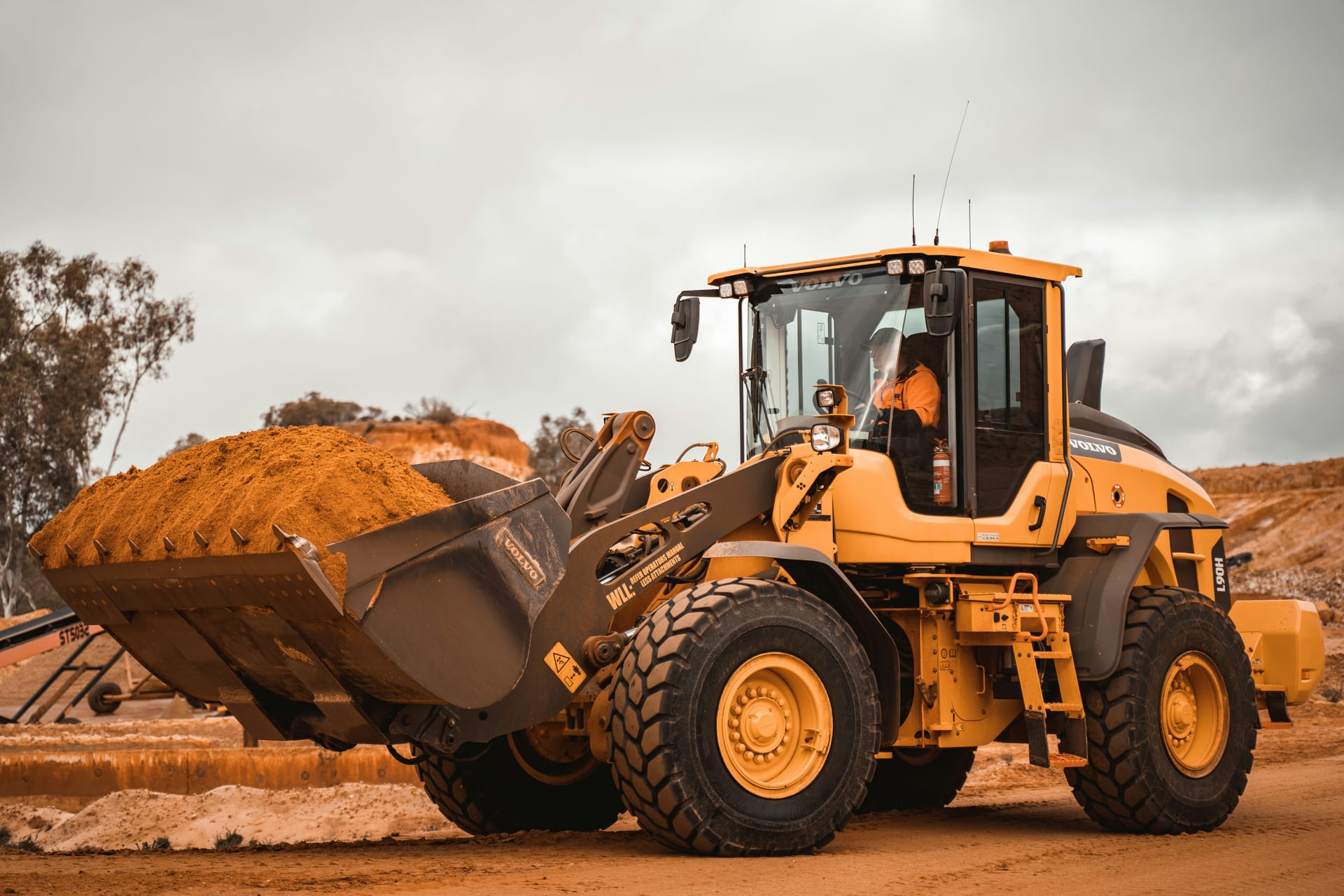 Professional bulldozer and excavation equipment at work
